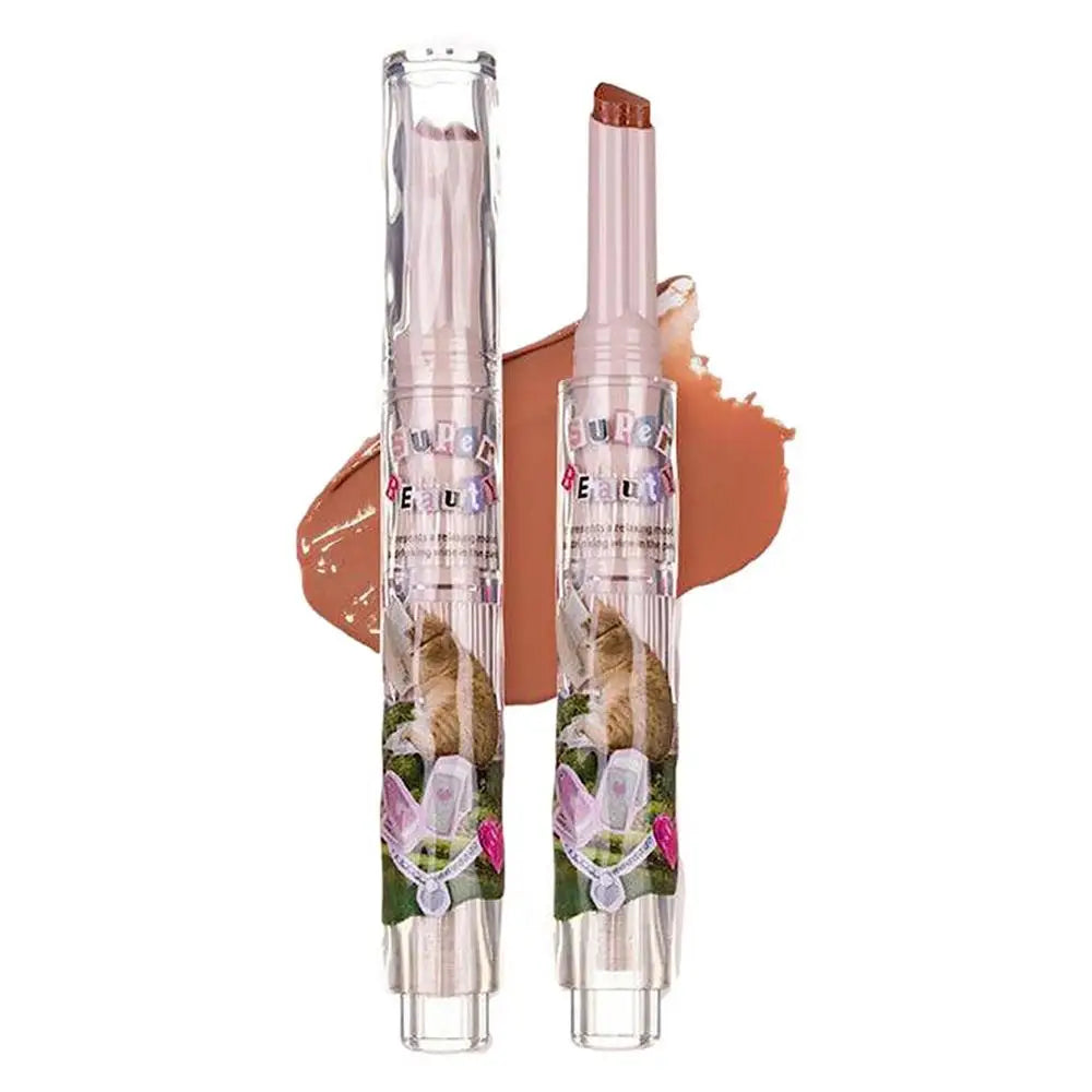 1pcs Flortte Love Shape Lipstick Flower Jelly Water Lip Gloss Clear Light Hydrating Lip Tints Non-stick Cup Korea Cosmetic